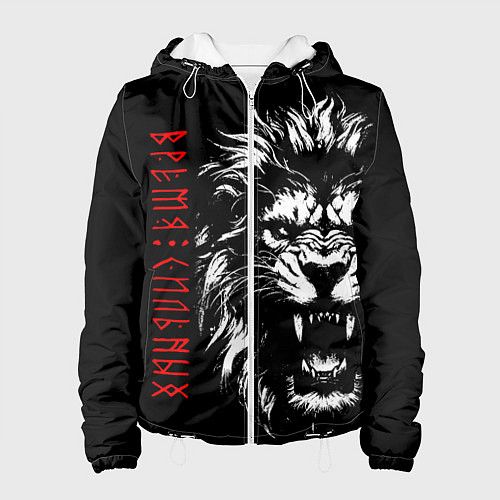 Женская куртка Лев - время сильных / 3D-Белый – фото 1