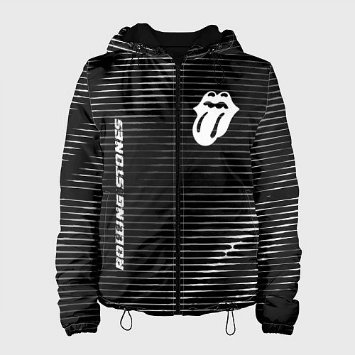 Женская куртка Rolling Stones metal rock lines / 3D-Черный – фото 1