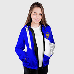 Куртка с капюшоном женская Россия спортивный стиль, цвет: 3D-черный — фото 2