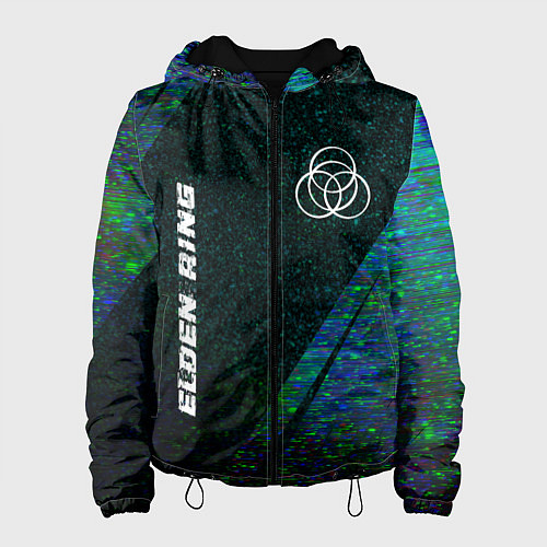 Женская куртка Elden Ring glitch blue / 3D-Черный – фото 1