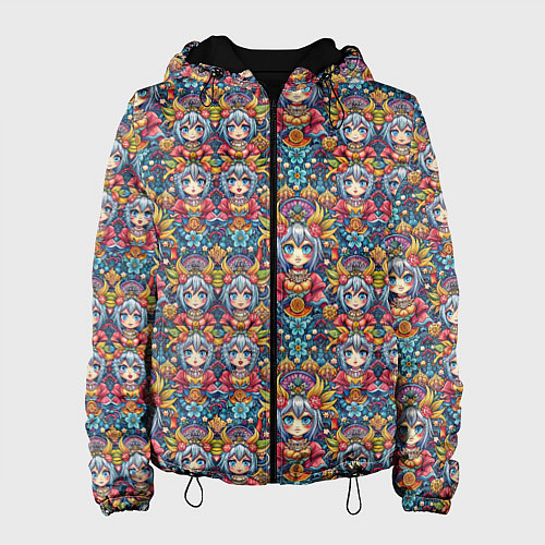 Женская куртка Аниме персонаж паттерн / 3D-Черный – фото 1