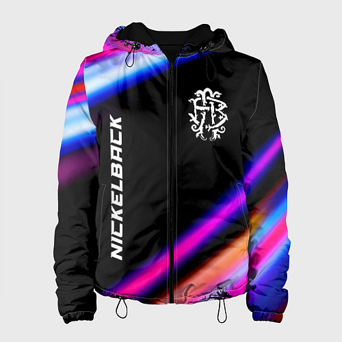 Женская куртка Nickelback neon rock lights / 3D-Черный – фото 1