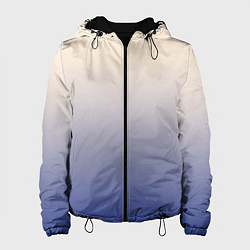 Женская куртка Градиент бежевый в синий