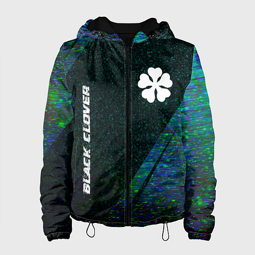 Женская куртка Black Clover glitch blue / 3D-Черный – фото 1