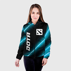 Куртка с капюшоном женская Dota неоновые лампы, цвет: 3D-черный — фото 2