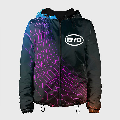 Женская куртка BYD neon hexagon / 3D-Черный – фото 1