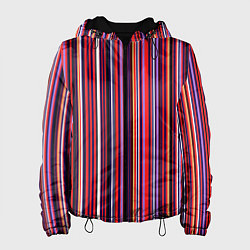 Женская куртка Красно-фиолетовый яркие полосы