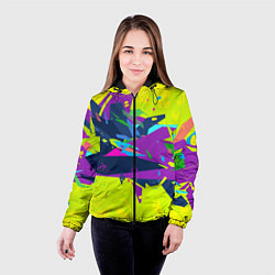 Куртка с капюшоном женская В стиле киберпанка, цвет: 3D-черный — фото 2