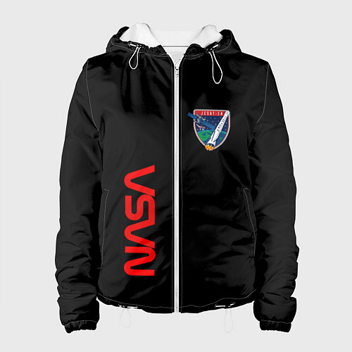 Женская куртка Nasa space logo steel / 3D-Белый – фото 1