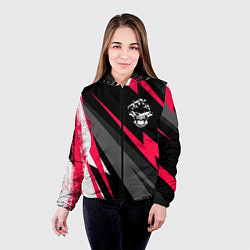 Куртка с капюшоном женская Goblin Slayer electro lines, цвет: 3D-черный — фото 2