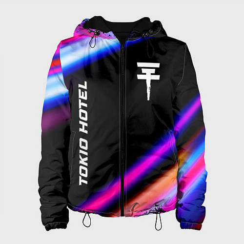 Женская куртка Tokio Hotel neon rock lights / 3D-Черный – фото 1