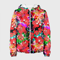 Женская куртка Пестрый цветочный узор