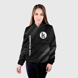 Куртка с капюшоном женская The Killers metal rock lines, цвет: 3D-черный — фото 2