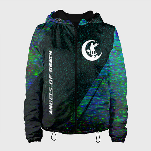Женская куртка Angels of Death glitch blue / 3D-Черный – фото 1