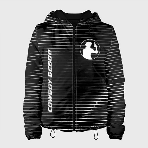 Женская куртка Cowboy Bebop metal anime lines / 3D-Черный – фото 1