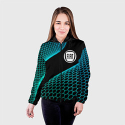 Куртка с капюшоном женская Fiat electro hexagon, цвет: 3D-черный — фото 2
