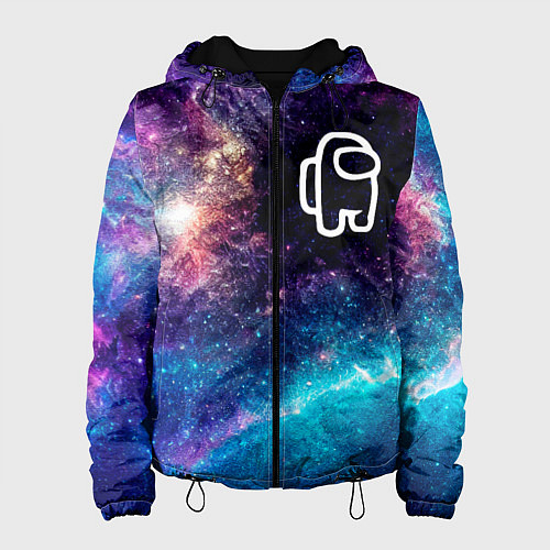 Женская куртка Among Us space game logo / 3D-Черный – фото 1