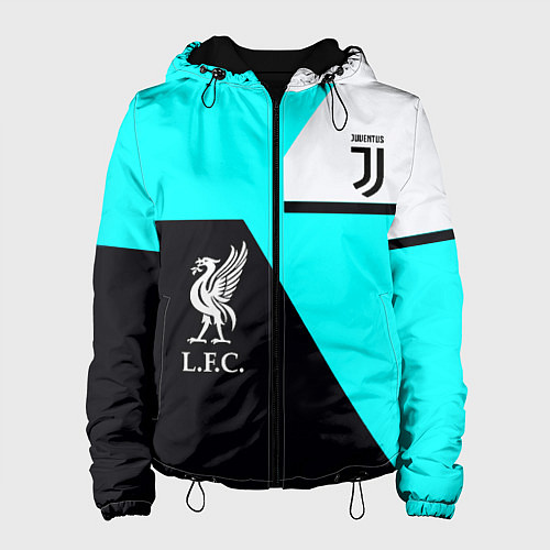Женская куртка Juventus x Liverpool geometry / 3D-Черный – фото 1