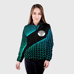 Куртка с капюшоном женская Daewoo electro hexagon, цвет: 3D-черный — фото 2