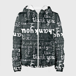 Куртка с капюшоном женская Thank you thanks, цвет: 3D-белый
