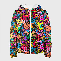 Женская куртка Психоделические узоры - цветные дудлы