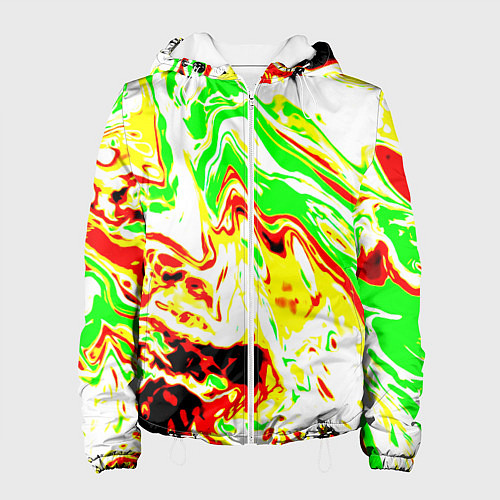 Женская куртка Кислотные краски / 3D-Белый – фото 1