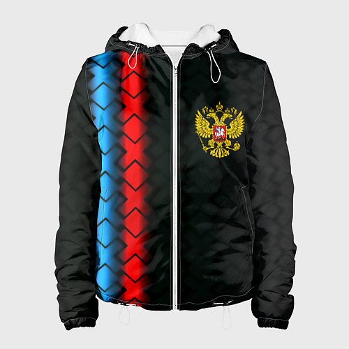 Женская куртка Россия спорт герб / 3D-Белый – фото 1