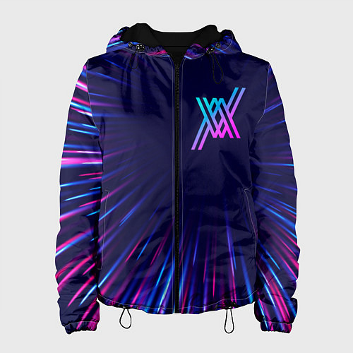 Женская куртка Darling in the FranXX neon blast lines / 3D-Черный – фото 1