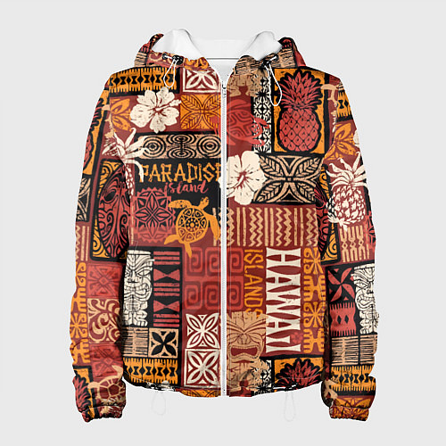 Женская куртка Гавайские острова - райский уголок / 3D-Белый – фото 1
