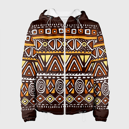 Женская куртка Африканский традиционный орнамент / 3D-Белый – фото 1