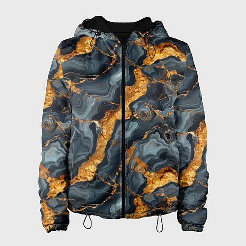 Женская куртка Золотой мрамор / 3D-Черный – фото 1
