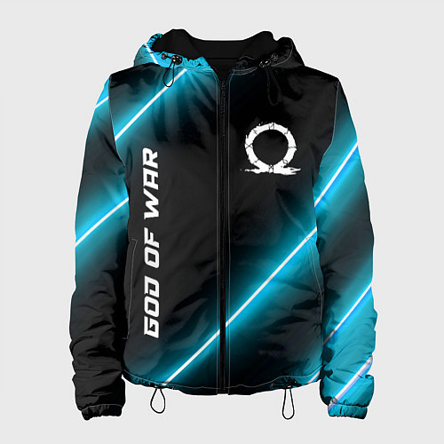 Женская куртка God of War неоновые лампы / 3D-Черный – фото 1