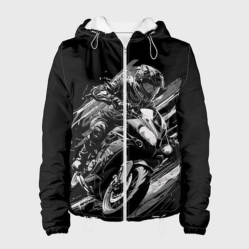 Женская куртка Спорт байк / 3D-Белый – фото 1