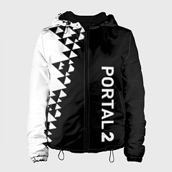 Куртка с капюшоном женская Portal geometry steel, цвет: 3D-черный