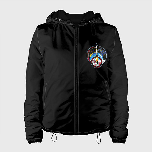 Женская куртка Nasa space logo usa steel / 3D-Черный – фото 1