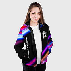 Куртка с капюшоном женская Hunter x Hunter speed anime lights, цвет: 3D-черный — фото 2