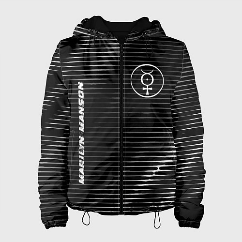 Женская куртка Marilyn Manson metal rock lines / 3D-Черный – фото 1