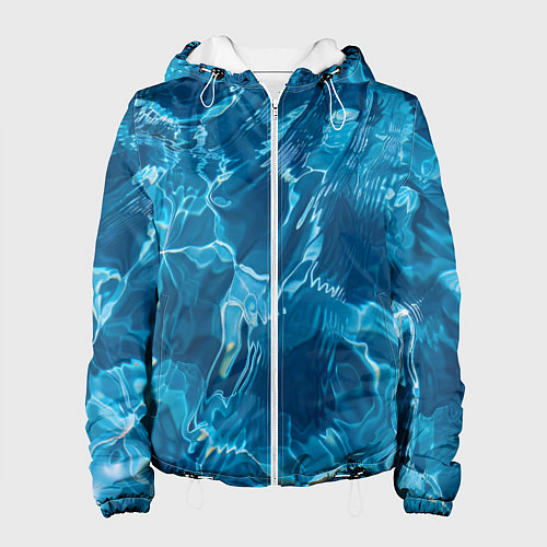 Женская куртка Текстура океана / 3D-Белый – фото 1
