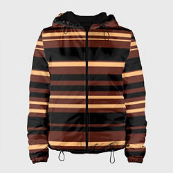 Женская куртка Полосатый коричневый