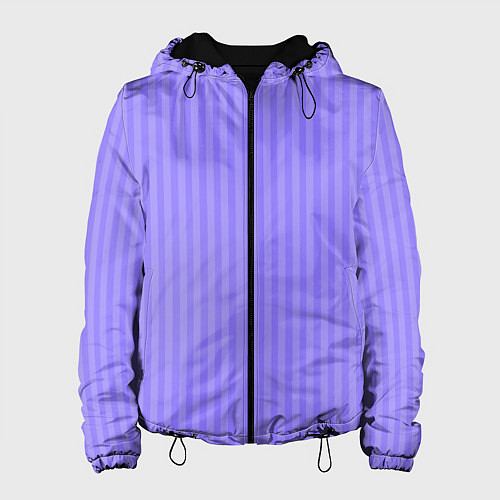 Женская куртка Сиреневый однотонный в полоску / 3D-Черный – фото 1