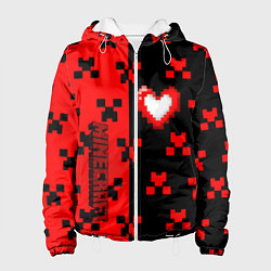 Куртка с капюшоном женская Minecraft games, цвет: 3D-белый