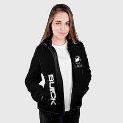 Куртка с капюшоном женская Buik logo white, цвет: 3D-черный — фото 2