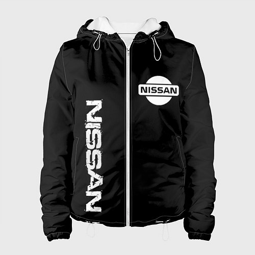 Женская куртка Nissan logo white auto / 3D-Белый – фото 1