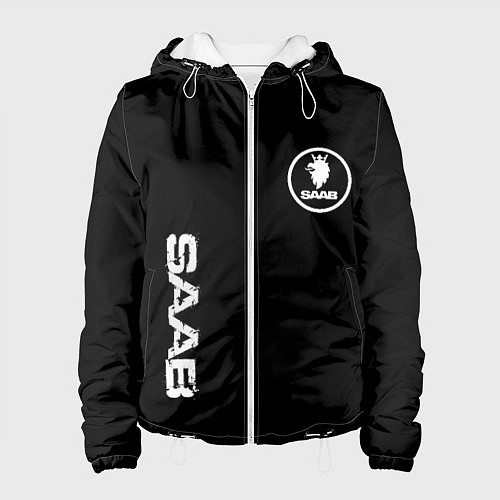 Женская куртка SAAB logo white / 3D-Белый – фото 1