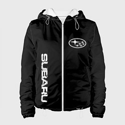Женская куртка Subaru logo white