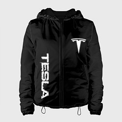 Женская куртка Tesla logo white