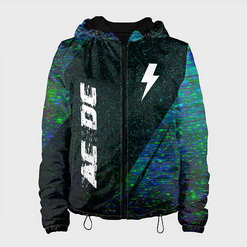 Женская куртка AC DC glitch blue / 3D-Черный – фото 1