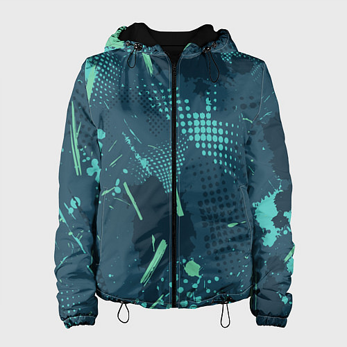 Женская куртка Яркий абстрактный узор для спорта / 3D-Черный – фото 1