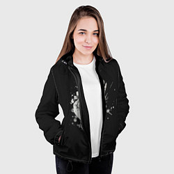 Куртка с капюшоном женская Глаза и дым, цвет: 3D-черный — фото 2