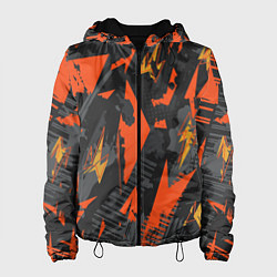 Женская куртка Яркий абстрактный узор для спорта